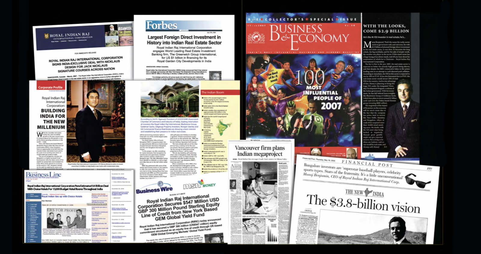 A collage of RIRIC press coverage spanning Forbes, Business Wire, Business & Economy, the Financial Post and other outlets.